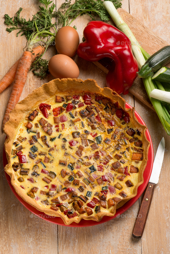 quiche with mixed vegetables Stock Photo by PhotoDune